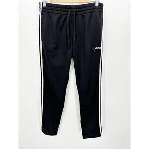 Adidas Black White Striped Track Pants Training Workout Womens Size Medium
